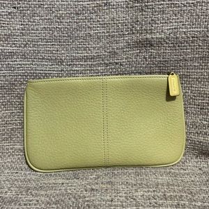 RARE Vintage Coach Lime Green Cosmetic Pouch #4973